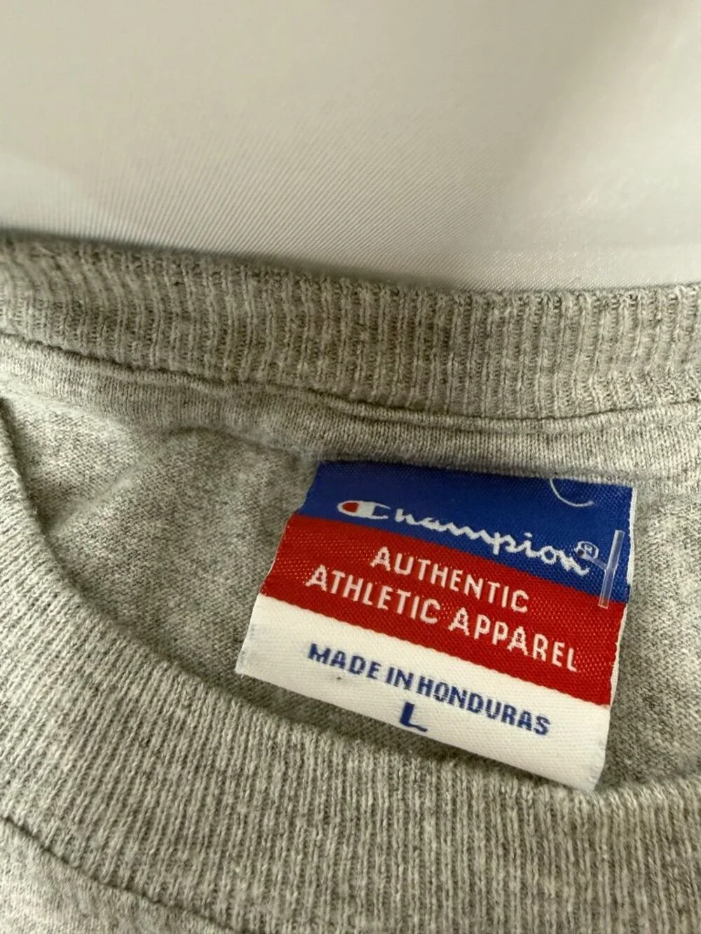 Champion Gray Canes T-Shirt Large Cotton Blend Shirt Crew Neck Size L - Picture 3 of 7